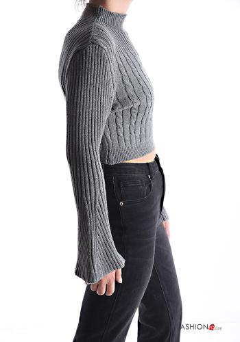 Ribbed mini long sleeve Sweater Rollneck - ph 3