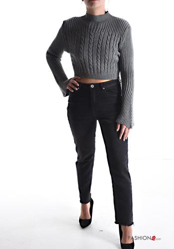 Ribbed mini long sleeve Sweater Rollneck - ph 5