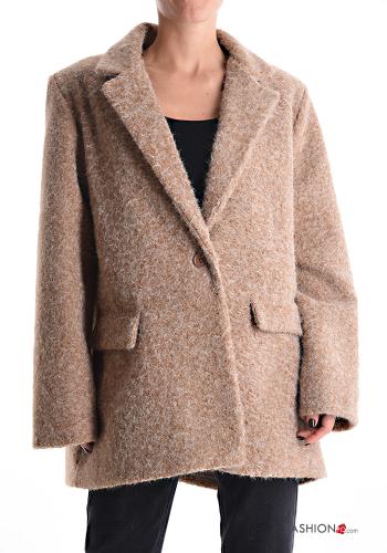 extra long sleeve Coat with buttons with lining - ph 1