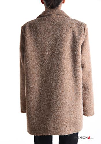 extra long sleeve Coat with buttons with lining - ph 2