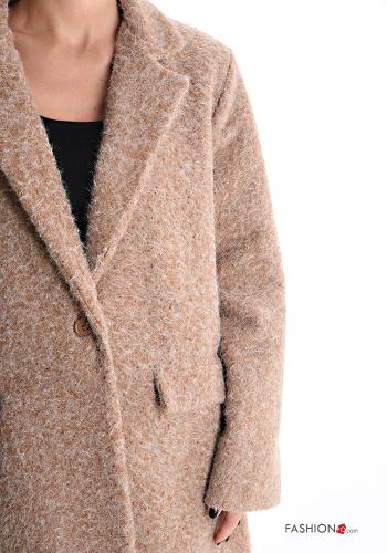 extra long sleeve Coat with buttons with lining - ph 4