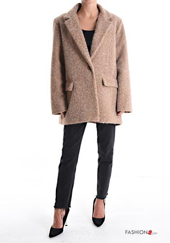 extra long sleeve Coat with buttons with lining - ph 5