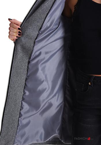 Cappotto con fodera con cappuccio con tasche con zip - ph 5