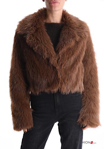 Cappotto pelliccia sintetica corto con fodera - ph 1