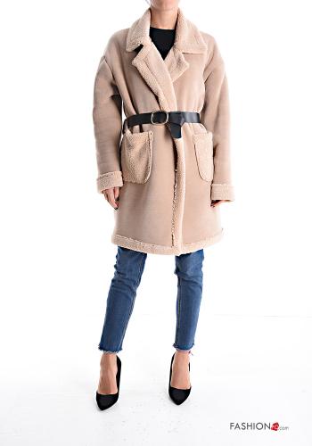 Coat with belt with pockets - ph 1