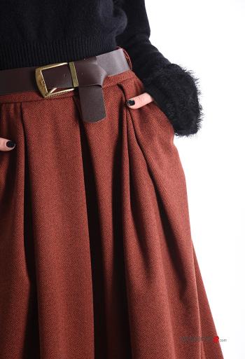 Gonna a ruota con cintura con tasche - ph 4