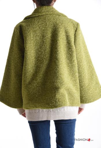 Cappotto corto maniche lunghe con colletto con bottoni con fodera - ph 2