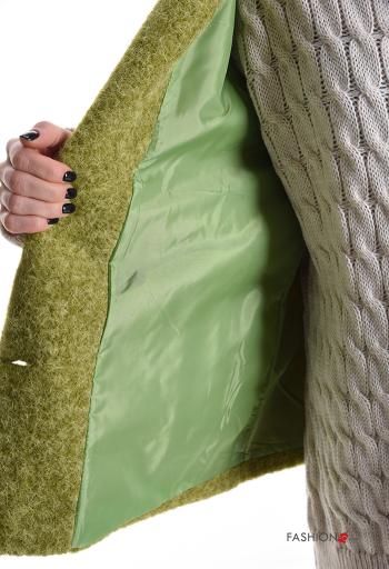 Cappotto corto maniche lunghe con colletto con bottoni con fodera - ph 6