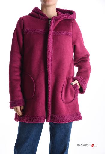 Cappotto senza fodera con tasche con zip con cappuccio - ph 1