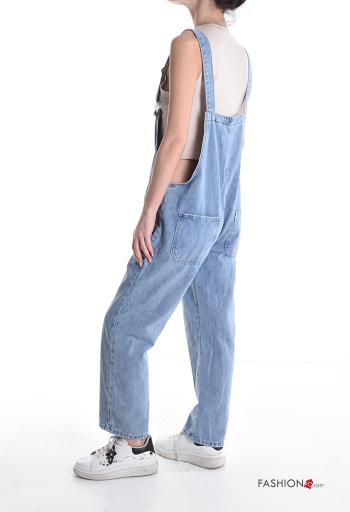 Salopette in Cotone regolabile con bottoni con tasche - ph 3