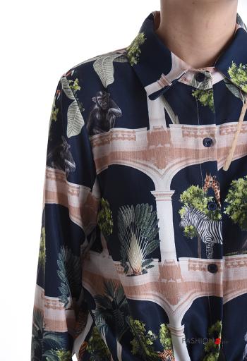 Chemise manches longues à collet Imprimé mixte à boutons - ph 4