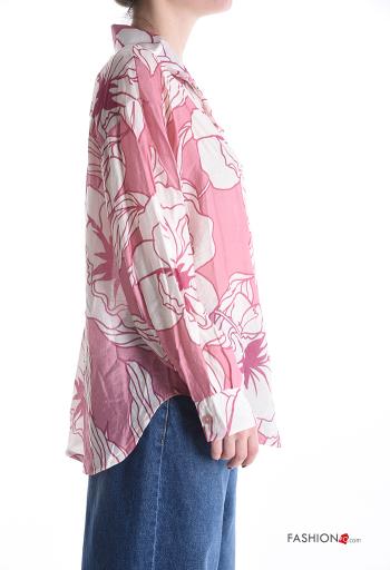 Camisa manga larga con cuello Estampado Floral con botones - ph 3