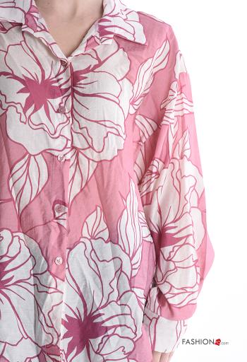 Camisa manga larga con cuello Estampado Floral con botones - ph 4