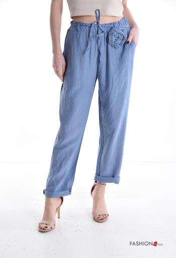 Pantalone con elastico con tasche con cintura in stoffa