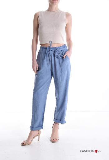 Pantalone con elastico con tasche con cintura in stoffa - ph 5