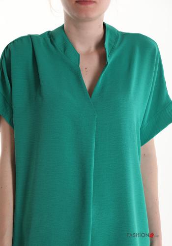 Blusa manga curta gola V - ph 4