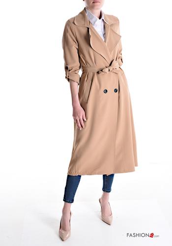doppelreihig Trenchcoat mit Taschen mit stoffgürtel