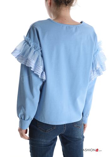 Tüll- Sweatshirt aus Baumwolle - ph 2