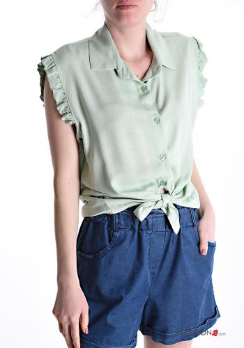 short sleeve Shirt with knot