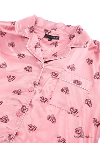 Pijama completo estampado de corazón - ph 4