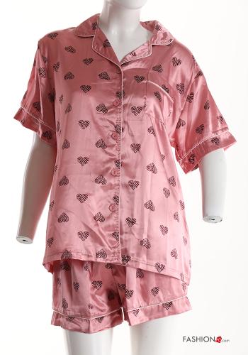 Pijama completo estampado de corazón - ph 8