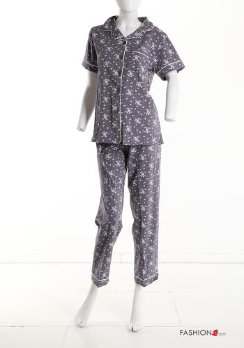 Pigiama completo in Cotone Fantasia floreale - ph 7