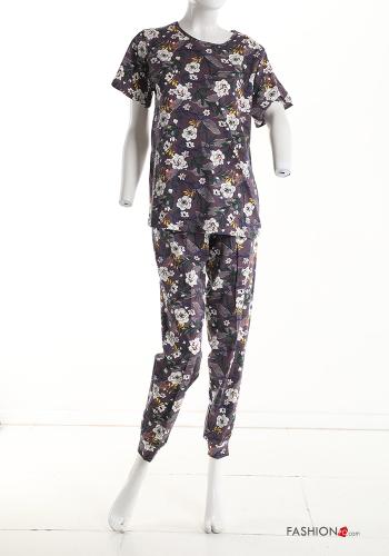 Pigiama completo in Cotone Fantasia floreale - ph 7