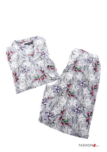 Blumenmuster Voller Pyjama - ph 1