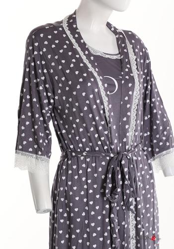 Pijama em Algodão estampado coração - ph 5