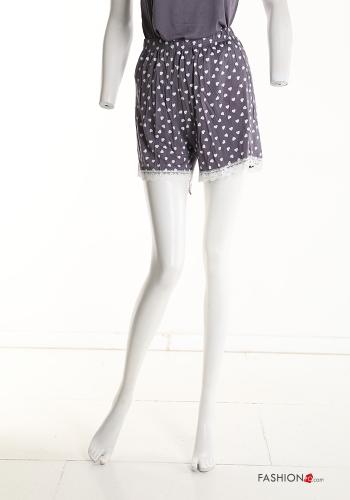 Pijama em Algodão estampado coração - ph 8