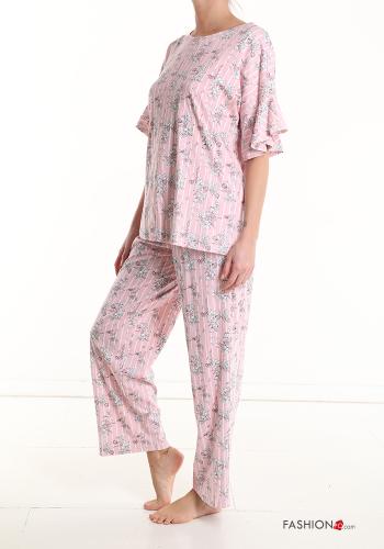Pigiama completo in Cotone Fantasia floreale - ph 3