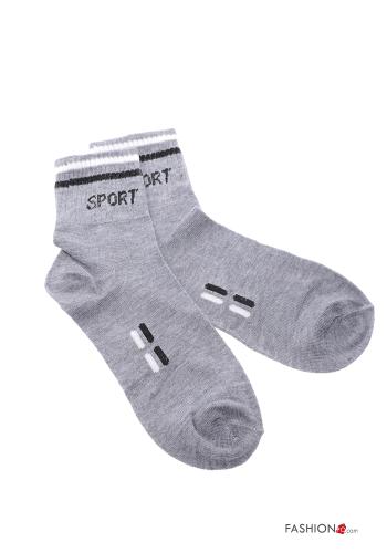 Aufschriftes Muster Kurze Socken aus Baumwolle - ph 2