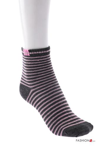 Streifenmuster Kurze Socken aus Baumwolle - ph 5