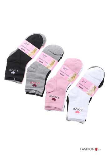 Chaussettes courtes en Coton Imprimé écrit - ph 1
