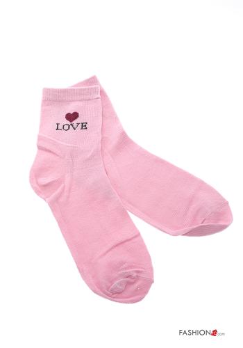 Chaussettes courtes en Coton Imprimé écrit - ph 2