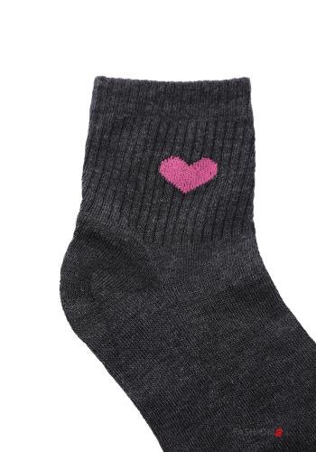 heart motif Cotton Ankle socks - ph 4