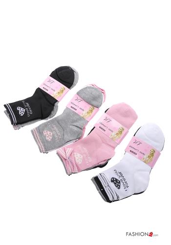 heart motif Cotton Ankle socks - ph 1