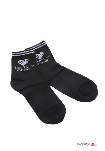 heart motif Cotton Ankle socks - ph 2