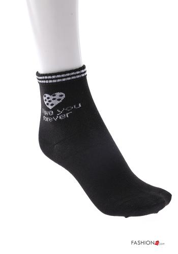 heart motif Cotton Ankle socks - ph 5