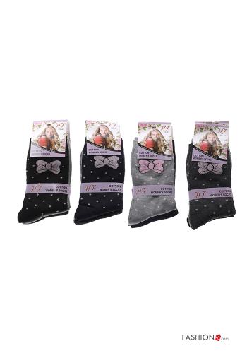 Calze lunghe in Cotone Fantasia pois - ph 1