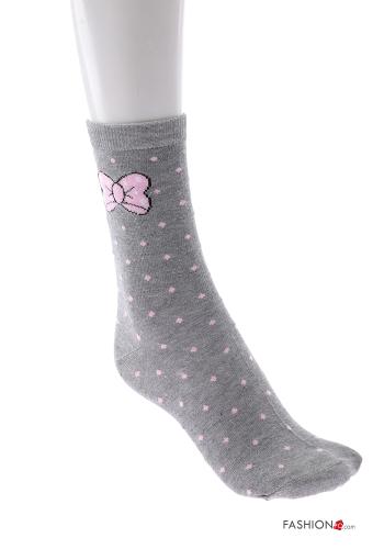 Calze lunghe in Cotone Fantasia pois - ph 5