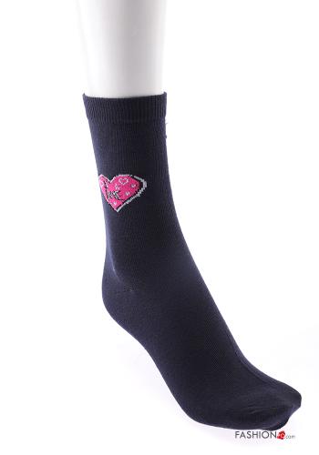 Herzmuster Lange Socken aus Baumwolle - ph 5