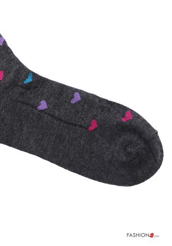 Calcetines largos de Algodón estampado de corazón - ph 3