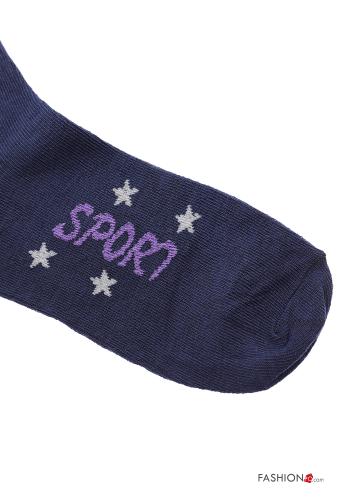 Aufschriftes Muster Kurze Socken aus Baumwolle - ph 3