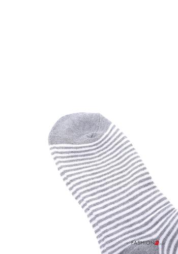 Streifenmuster Lange Socken aus Baumwolle - ph 3