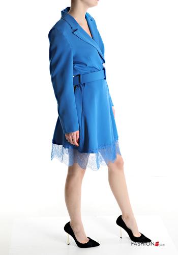 Robe détail dentelle avec ceinture à col en V - ph 3