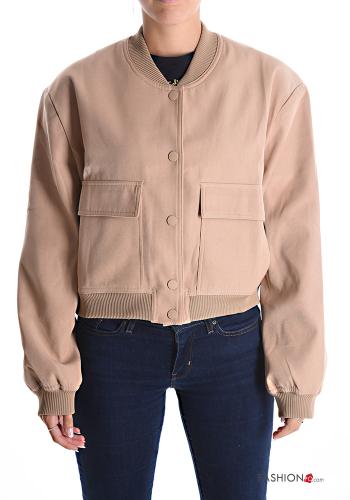 Bomberjacke mit Knöpfen mit gummizug - ph 1