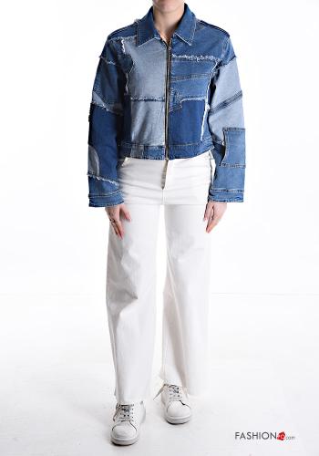 long sleeve mini denim Cotton Jacket with zip - ph 5
