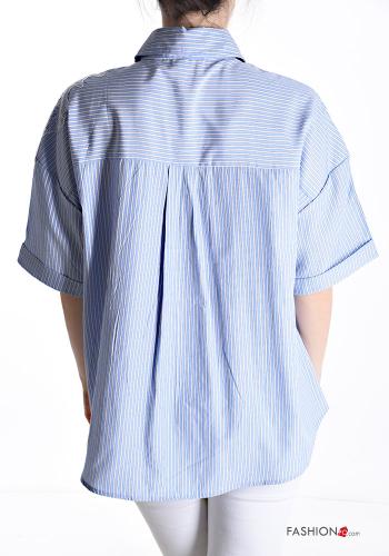 Chemise en Coton manches courtes à collet à boutons - ph 2