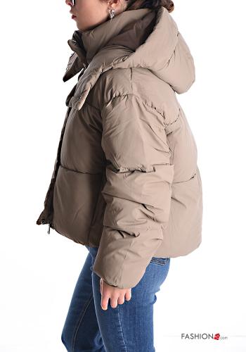 Puffer Jacket with pockets with hood with zip - ph 3